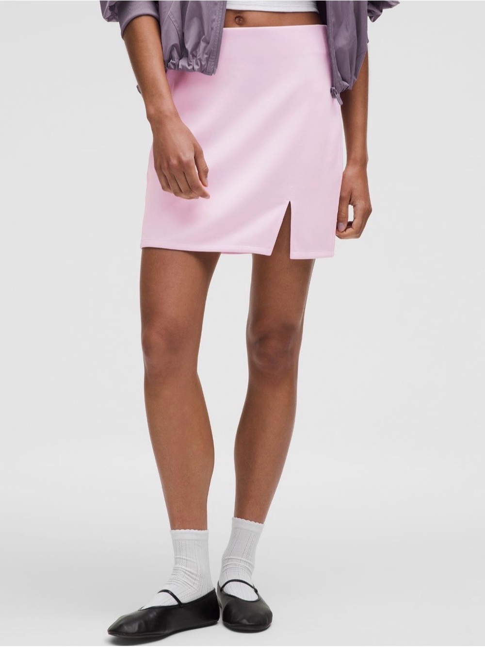 lululemon athletica Light Pink Mini Skirt with Front Slit
